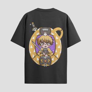 Playera urbana de anime y gaming ExtraLife MX, corte Standard Fit unisex ligero y transpirable en color Deep Black y Pure White, ropa de uso diario para gym y casual.