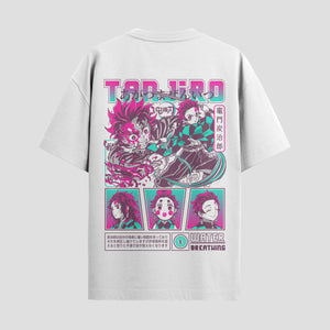 Playera urbana de anime y gaming ExtraLife MX, corte Standard Fit unisex ligero y transpirable en color Deep Black y Pure White, ropa de uso diario para gym y casual.