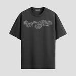 Playera urbana de anime y gaming ExtraLife MX, corte Standard Fit unisex ligero y transpirable en color Deep Black y Pure White, ropa de uso diario para gym y casual.