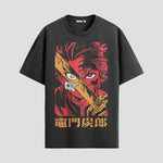 Playera urbana de anime y gaming ExtraLife MX, corte Standard Fit unisex ligero y transpirable en color Deep Black y Pure White, ropa de uso diario para gym y casual.