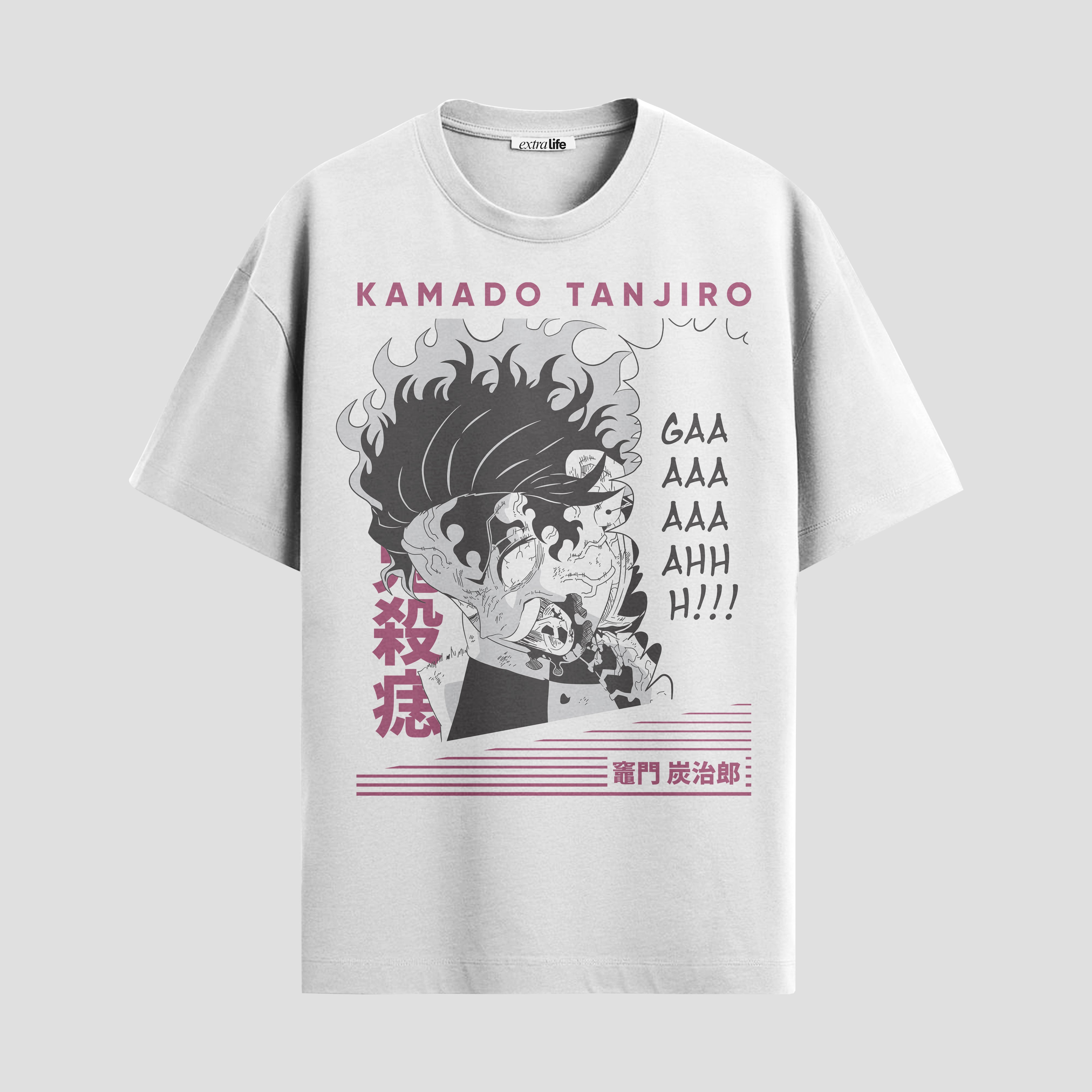 Playera urbana de anime y gaming ExtraLife MX, corte Standard Fit unisex ligero y transpirable en color Deep Black y Pure White, ropa de uso diario para gym y casual.