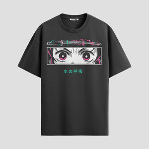 Playera urbana de anime y gaming ExtraLife MX, corte Standard Fit unisex ligero y transpirable en color Deep Black y Pure White, ropa de uso diario para gym y casual.