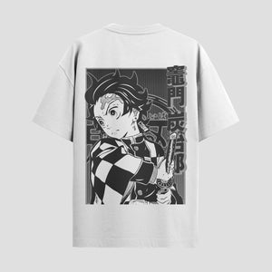 Playera urbana de anime y gaming ExtraLife MX, corte Standard Fit unisex ligero y transpirable en color Deep Black y Pure White, ropa de uso diario para gym y casual.
