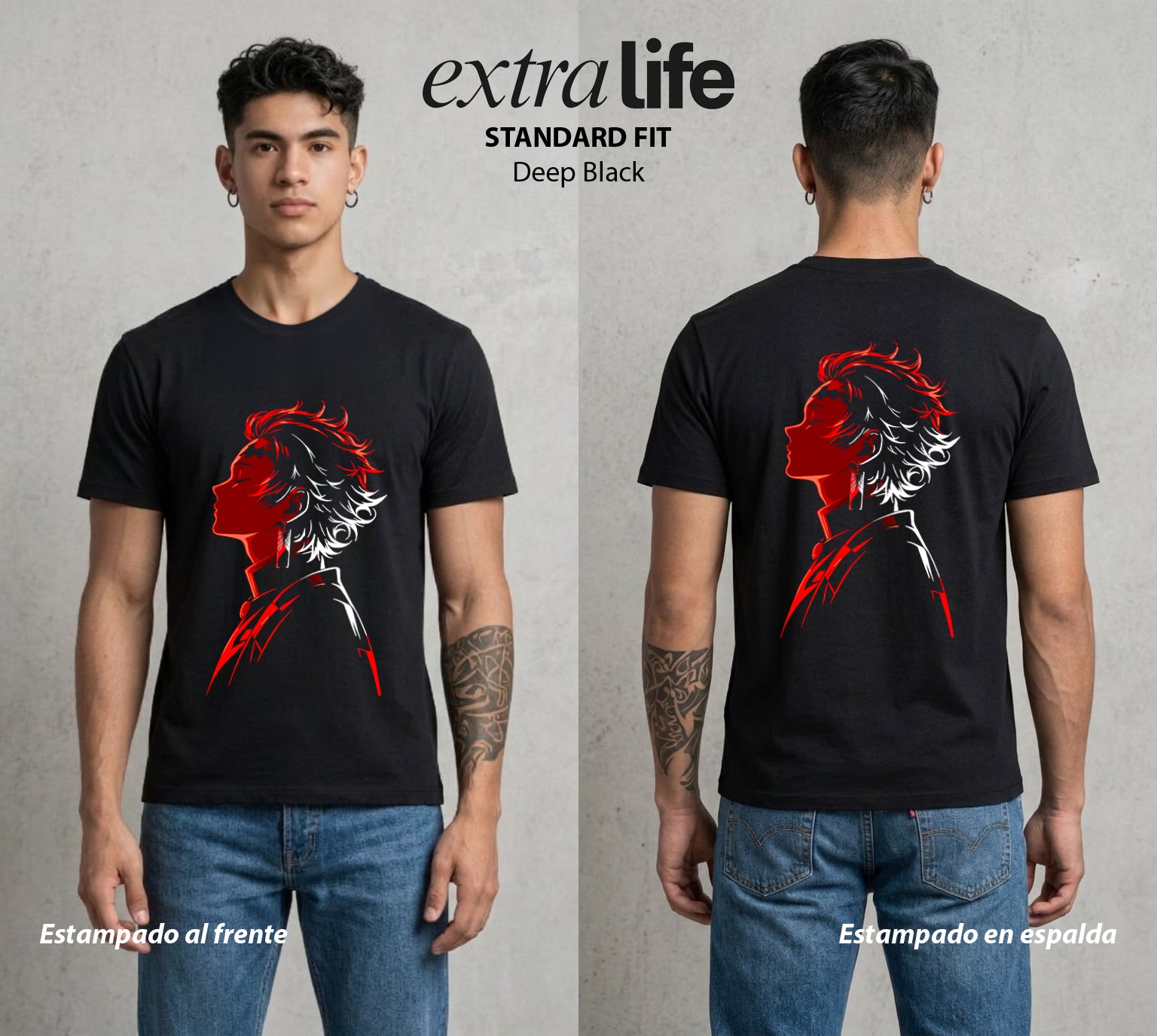 Cazadores de la Noche | El Nariz Sensible #01210 - Playera Standard Fit | Deep Black - Foto en modelo