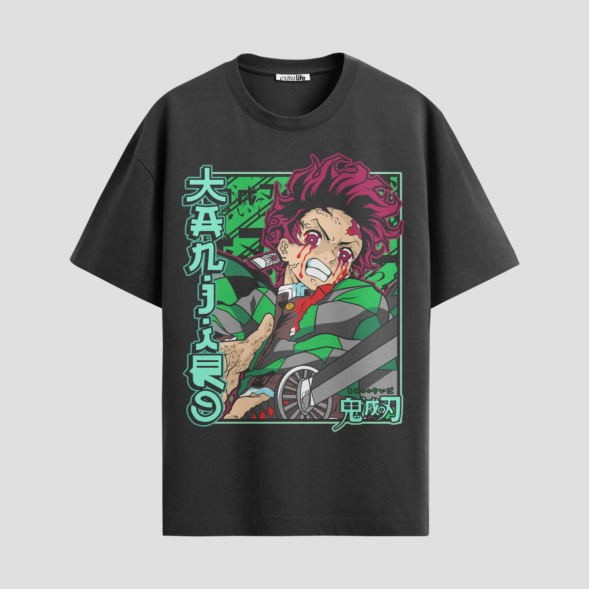 Playera urbana de anime y gaming ExtraLife MX, corte Classic Premium unisex ligero y transpirable en color Deep Black y Pure White, ropa de uso diario para gym y casual.