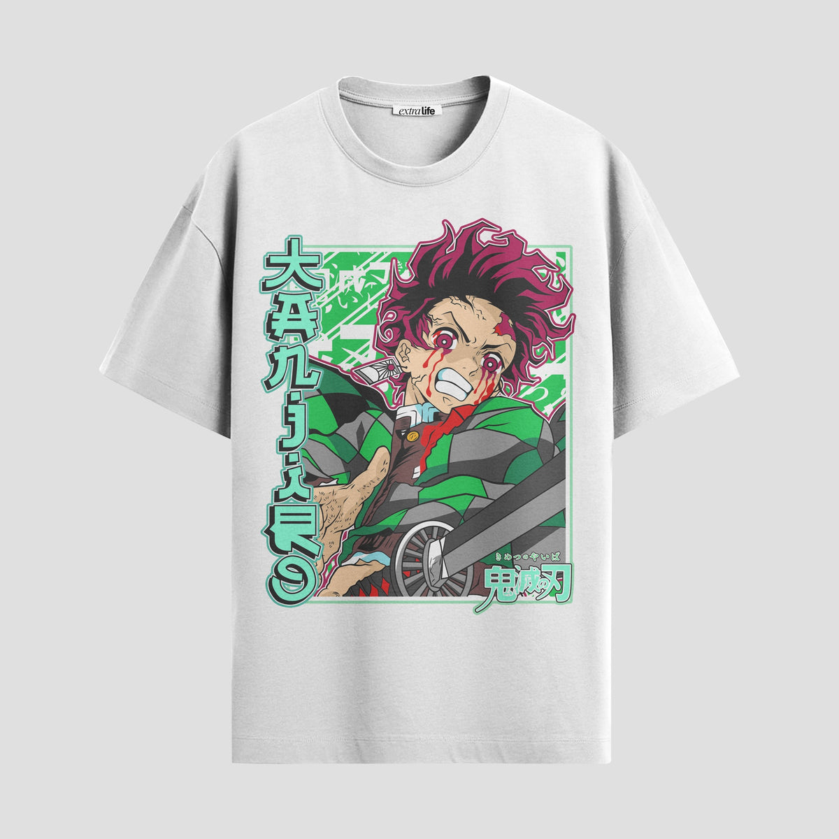 Playera urbana de anime y gaming ExtraLife MX, corte Classic Premium unisex ligero y transpirable en color Deep Black y Pure White, ropa de uso diario para gym y casual.