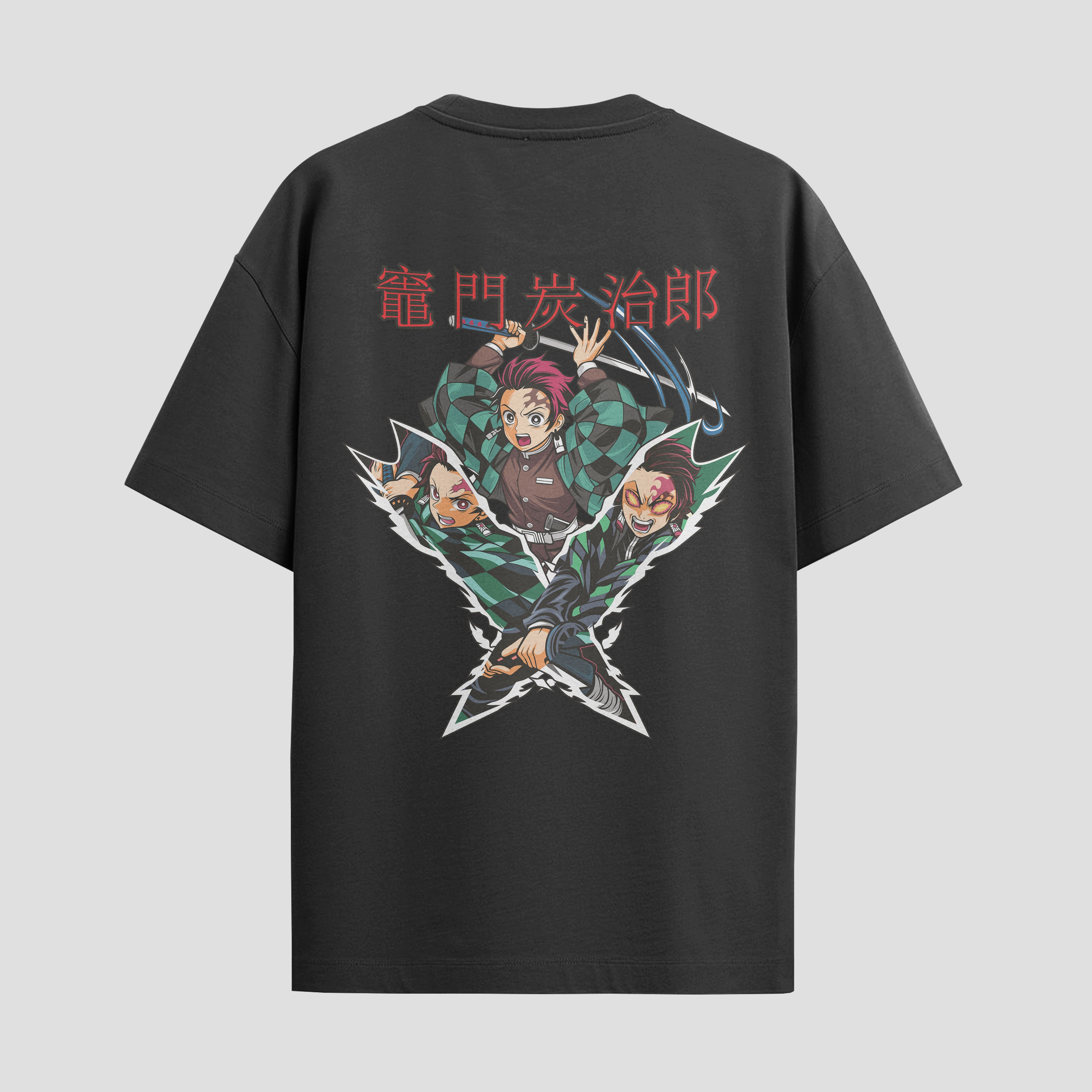Playera urbana de anime y gaming ExtraLife MX, corte Standard Fit unisex ligero y transpirable en color Deep Black y Pure White, ropa de uso diario para gym y casual.