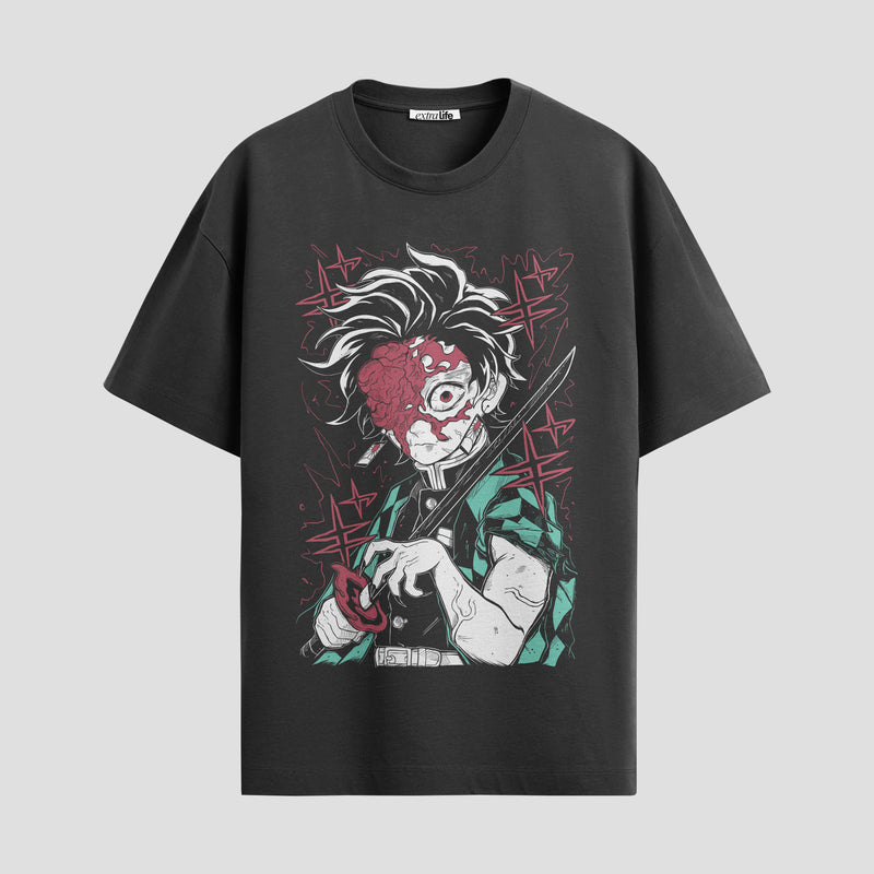 Playera urbana de anime y gaming ExtraLife MX, corte Standard Fit unisex ligero y transpirable en color Deep Black y Pure White, ropa de uso diario para gym y casual.