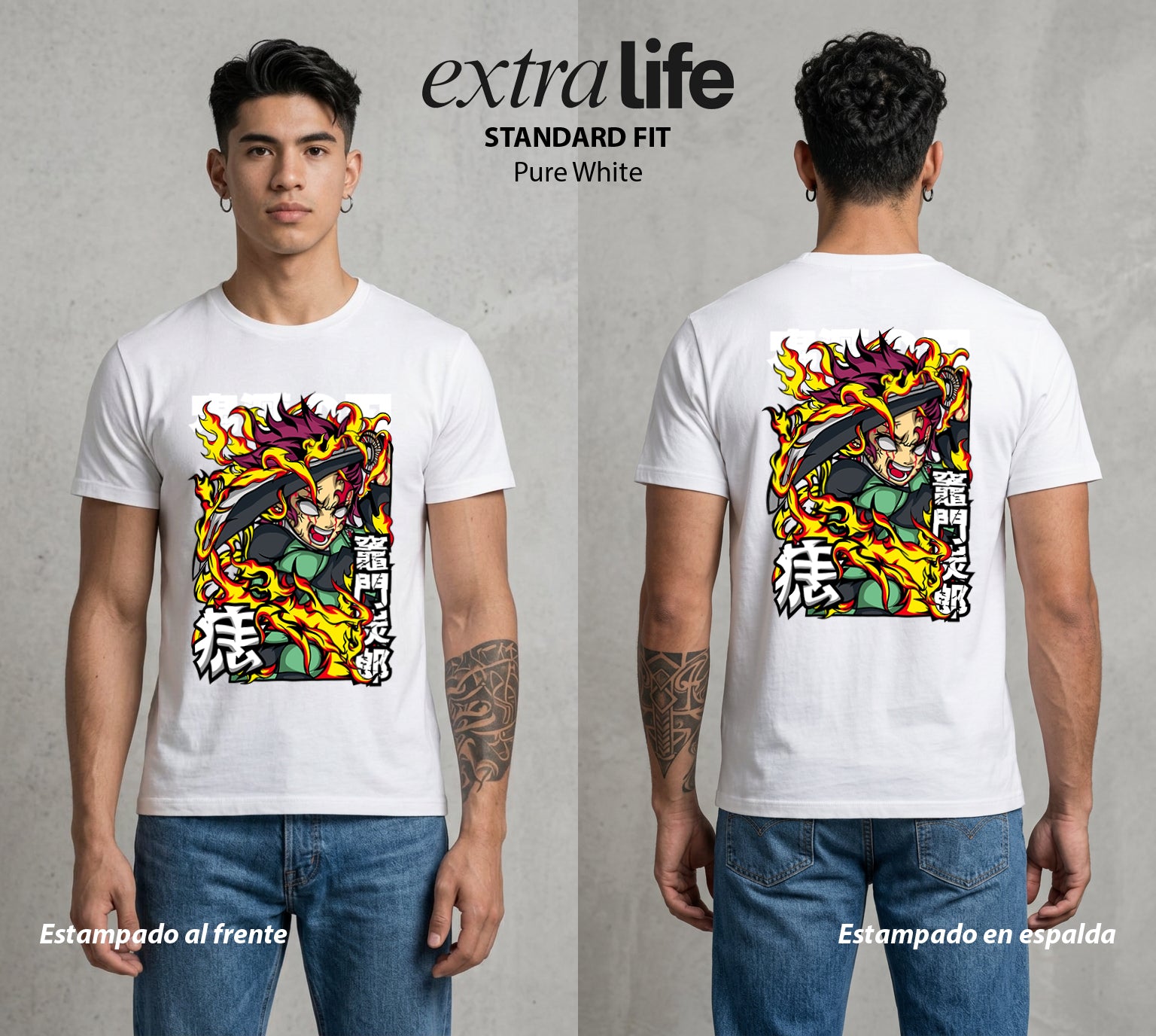 Cazadores de la Noche | Danza del Agua #01217 - Playera Standard Fit | Pure White - Foto en modelo