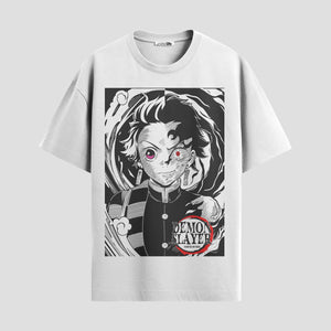 Playera urbana de anime y gaming ExtraLife MX, corte Standard Fit unisex ligero y transpirable en color Deep Black y Pure White, ropa de uso diario para gym y casual.