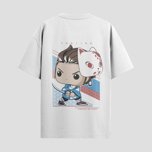 Playera urbana de anime y gaming ExtraLife MX, corte Standard Fit unisex ligero y transpirable en color Deep Black y Pure White, ropa de uso diario para gym y casual.