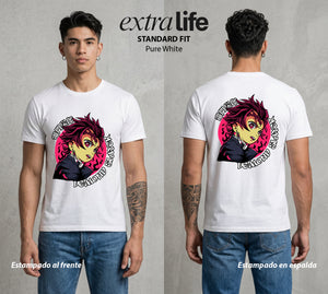 Cazadores de la Noche | El Cazador del Agua #01226 - Playera Standard Fit | Pure White - Foto en modelo
