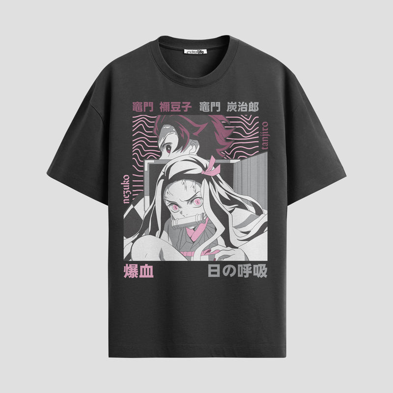 Playera urbana de anime y gaming ExtraLife MX, corte Standard Fit unisex ligero y transpirable en color Deep Black y Pure White, ropa de uso diario para gym y casual.