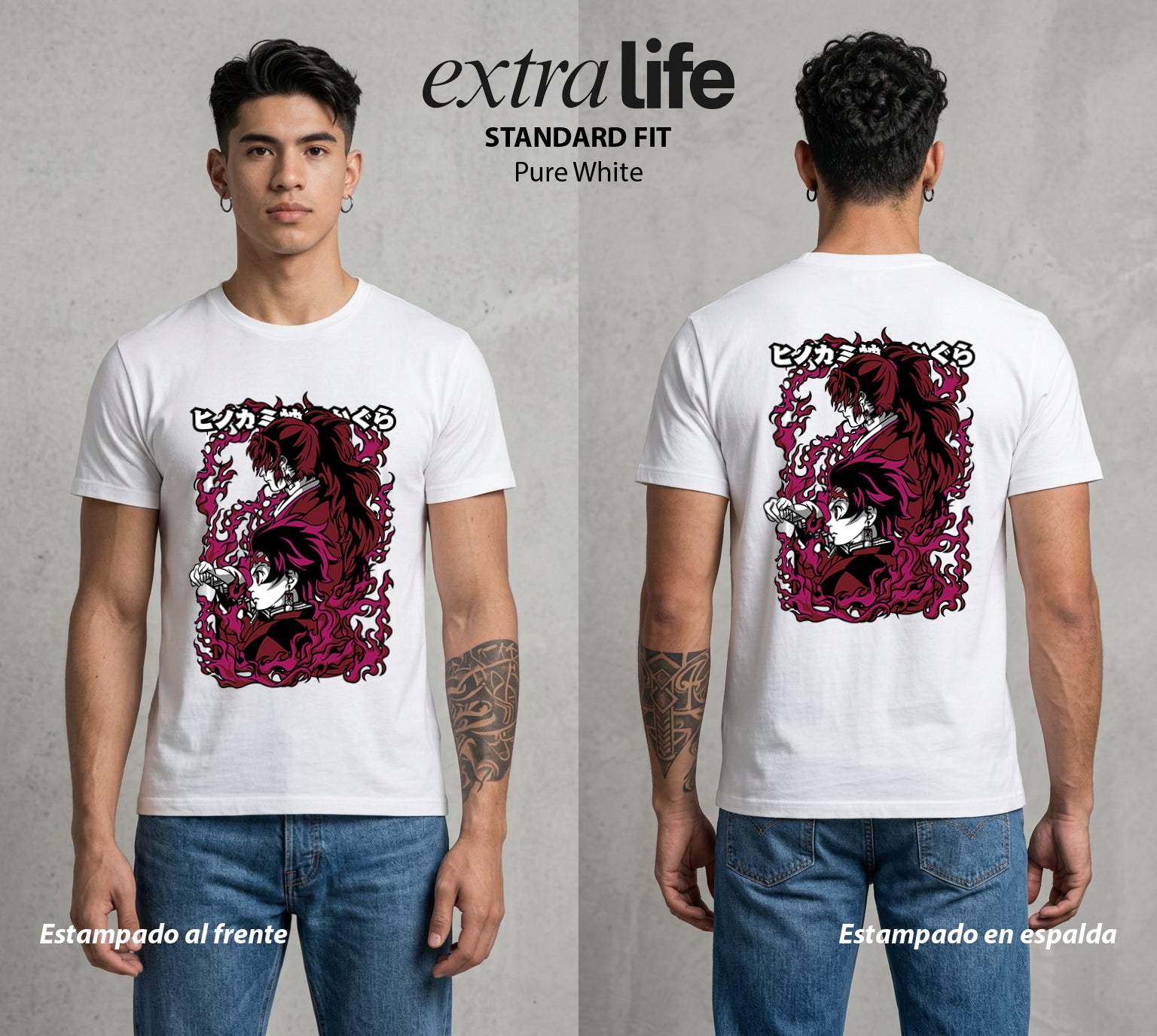 Cazadores de la Noche | El Cazador del Agua #01233 - Playera Standard Fit | Pure White - Foto en modelo