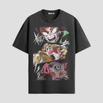 Playera urbana de anime y gaming ExtraLife MX, corte Standard Fit unisex ligero y transpirable en color Deep Black y Pure White, ropa de uso diario para gym y casual.
