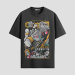 Playera urbana de anime y gaming ExtraLife MX, corte Standard Fit unisex ligero y transpirable en color Deep Black y Pure White, ropa de uso diario para gym y casual.