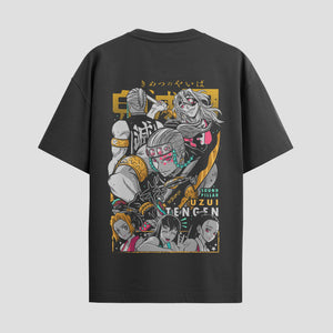 Playera urbana de anime y gaming ExtraLife MX, corte Standard Fit unisex ligero y transpirable en color Deep Black y Pure White, ropa de uso diario para gym y casual.