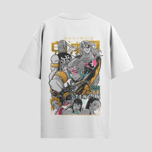 Playera urbana de anime y gaming ExtraLife MX, corte Standard Fit unisex ligero y transpirable en color Deep Black y Pure White, ropa de uso diario para gym y casual.
