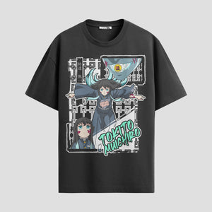 Playera urbana de anime y gaming ExtraLife MX, corte Standard Fit unisex ligero y transpirable en color Deep Black y Pure White, ropa de uso diario para gym y casual.