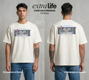 Cazadores de la Noche | Demon Slayer Tomioka #01251 - Playera Oversized Premium | Off White - Foto en modelo