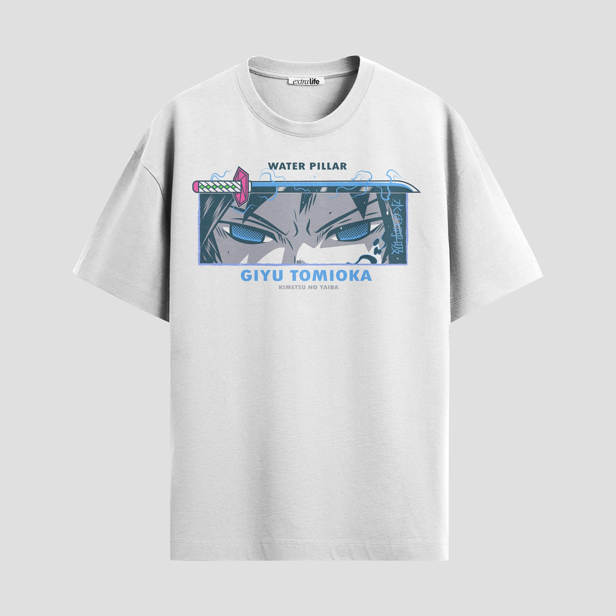 Playera urbana de anime y gaming ExtraLife MX, corte Classic Premium unisex ligero y transpirable en color Deep Black y Pure White, ropa de uso diario para gym y casual.