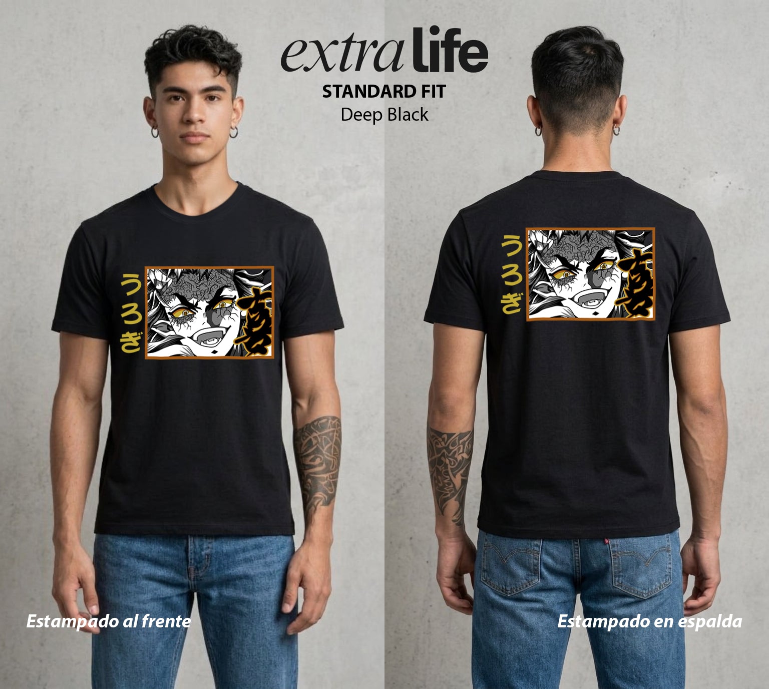 Cazadores de la Noche | El Ultrasonido del Mal #01258 - Playera Standard Fit | Deep Black - Foto en modelo