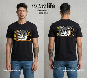 Cazadores de la Noche | El Ultrasonido del Mal #01258 - Playera Standard Fit | Deep Black - Foto en modelo