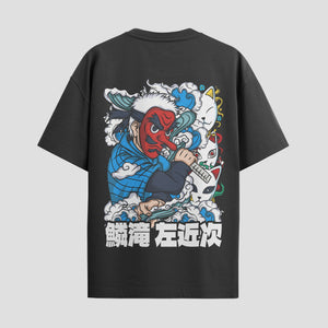 Playera urbana de anime y gaming ExtraLife MX, corte Standard Fit unisex ligero y transpirable en color Deep Black y Pure White, ropa de uso diario para gym y casual.