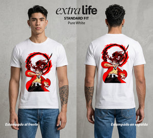 Cazadores de la Noche | El Mas Poderoso del Origen #01266 - Playera Standard Fit | Pure White - Foto en modelo