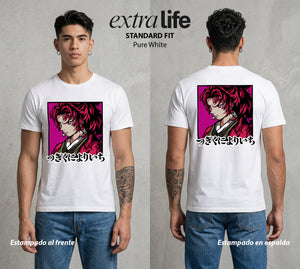 Cazadores de la Noche | El Primer Cazador #01268 - Playera Standard Fit | Pure White - Foto en modelo