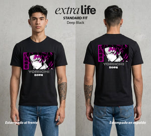 Cazadores de la Noche | El Mas Poderoso del Origen #01271 - Playera Standard Fit | Deep Black - Foto en modelo