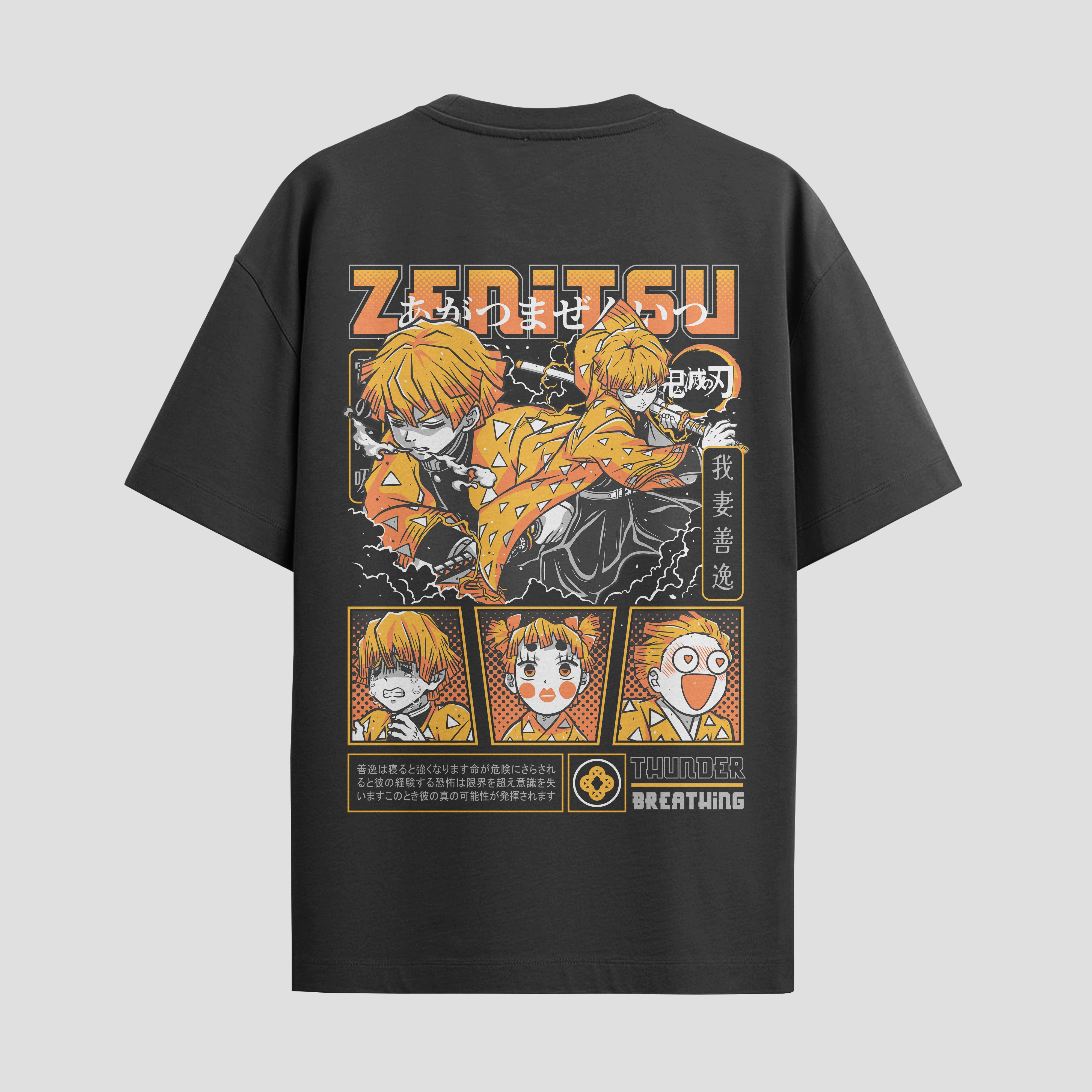 Playera urbana de anime y gaming ExtraLife MX, corte Standard Fit unisex ligero y transpirable en color Deep Black y Pure White, ropa de uso diario para gym y casual.