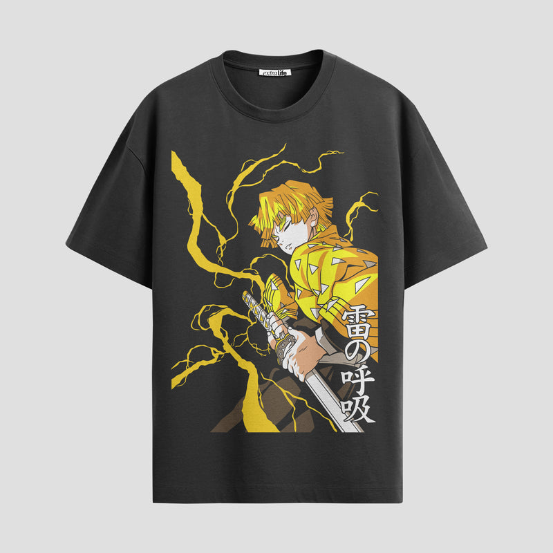 Playera urbana de anime y gaming ExtraLife MX, corte Standard Fit unisex ligero y transpirable en color Deep Black y Pure White, ropa de uso diario para gym y casual.