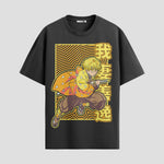 Playera urbana de anime y gaming ExtraLife MX, corte Standard Fit unisex ligero y transpirable en color Deep Black y Pure White, ropa de uso diario para gym y casual.