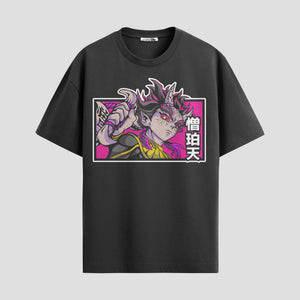 Playera urbana de anime y gaming ExtraLife MX, corte Standard Fit unisex ligero y transpirable en color Deep Black y Pure White, ropa de uso diario para gym y casual.