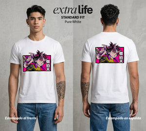 Cazadores de la Noche | La Colera del Tambor #01285 - Playera Standard Fit | Pure White - Foto en modelo