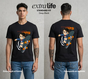 El Nino Detective | La Deduccion del Bien #01295 - Playera Standard Fit | Deep Black - Foto en modelo