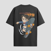 Playera urbana de anime y gaming ExtraLife MX, corte Standard Fit unisex ligero y transpirable en color Deep Black y Pure White, ropa de uso diario para gym y casual.