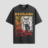 Playera urbana de anime y gaming ExtraLife MX, corte Standard Fit unisex ligero y transpirable en color Deep Black y Pure White, ropa de uso diario para gym y casual.