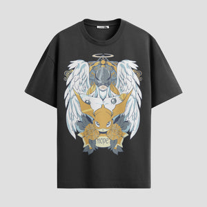 Playera urbana de anime y gaming ExtraLife MX, corte Standard Fit unisex ligero y transpirable en color Deep Black y Pure White, ropa de uso diario para gym y casual.