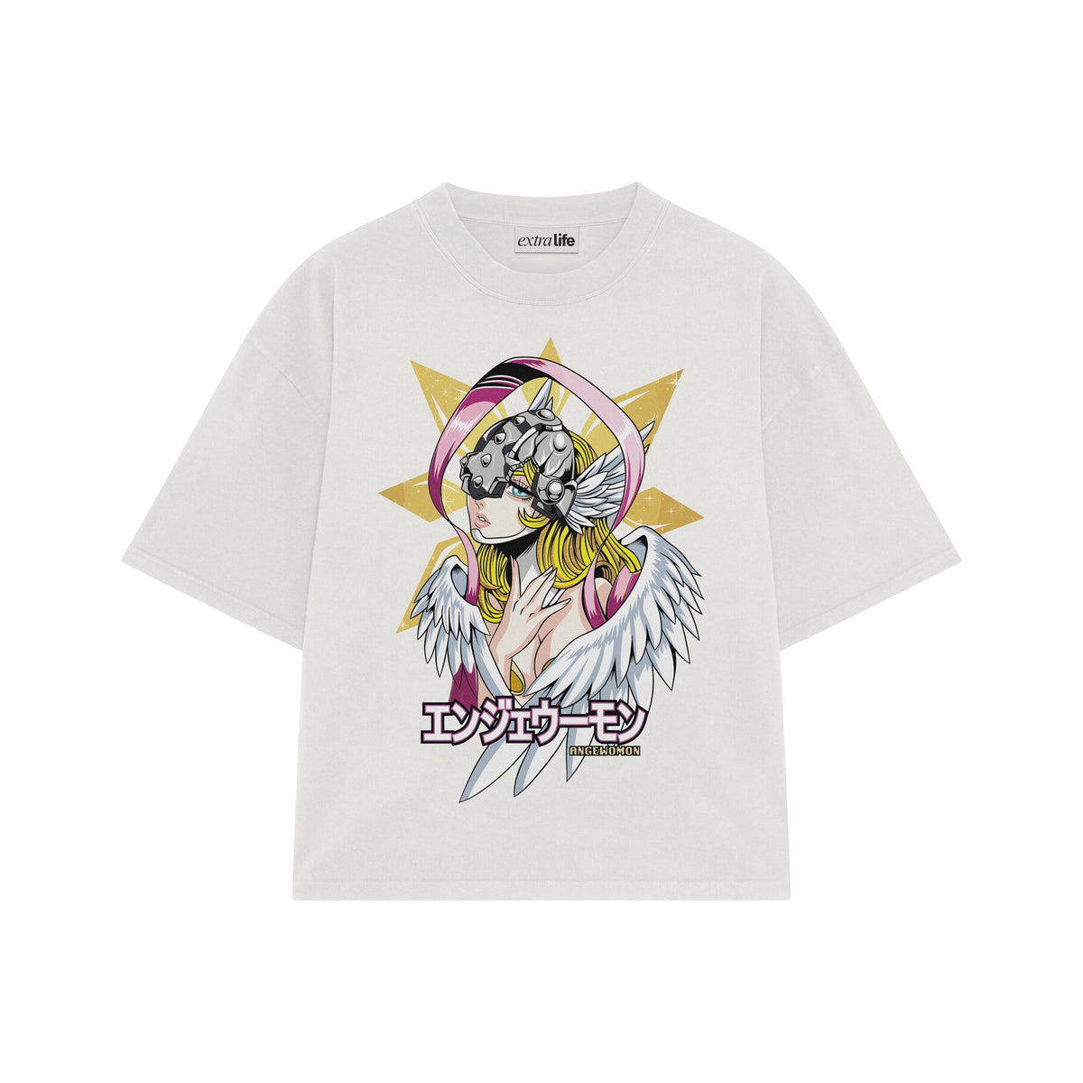 Playera streetwear premium de anime y gaming ExtraLife MX, corte oversized drop shoulder ligero y fresco en color Deep Black y Off-White, moda urbana mexicana de culto.