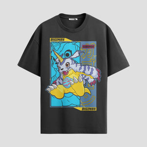 Playera urbana de anime y gaming ExtraLife MX, corte Standard Fit unisex ligero y transpirable en color Deep Black y Pure White, ropa de uso diario para gym y casual.