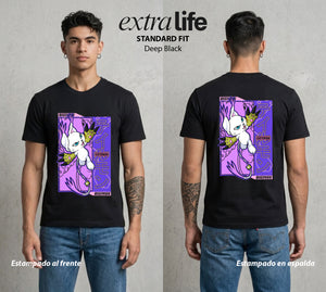 El Mundo Digital | Digimon Gatomon #01307 - Playera Standard Fit | Deep Black - Foto en modelo