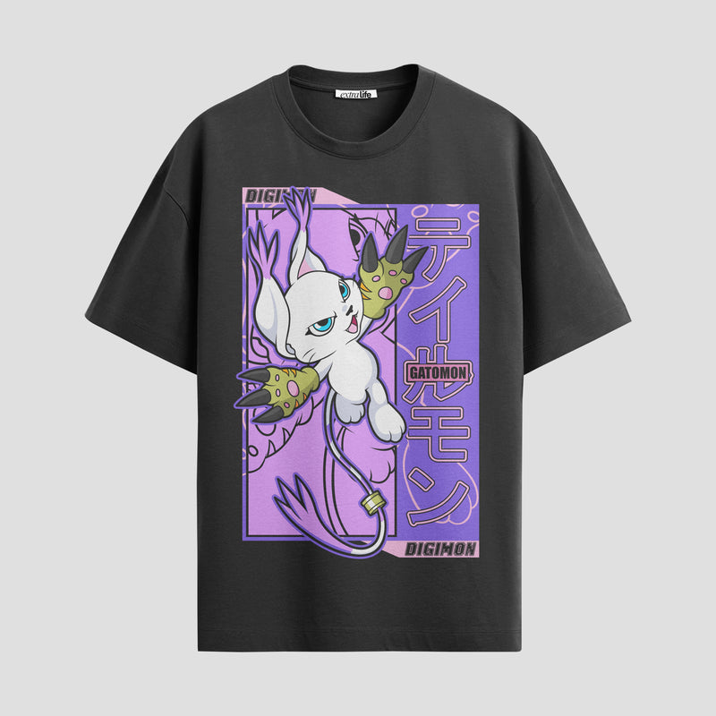 Playera urbana de anime y gaming ExtraLife MX, corte Standard Fit unisex ligero y transpirable en color Deep Black y Pure White, ropa de uso diario para gym y casual.