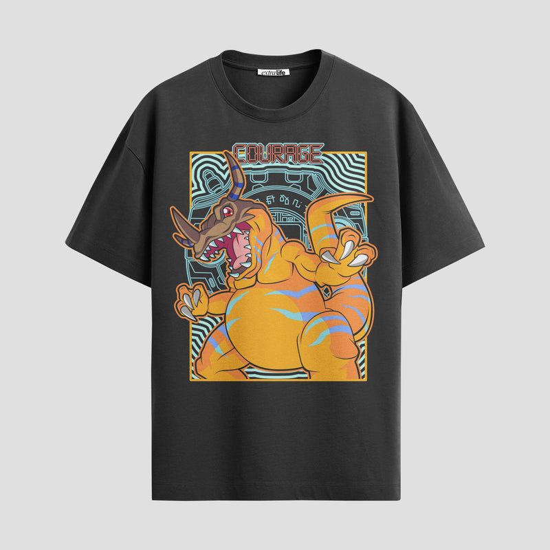 Playera urbana de anime y gaming ExtraLife MX, corte Standard Fit unisex ligero y transpirable en color Deep Black y Pure White, ropa de uso diario para gym y casual.