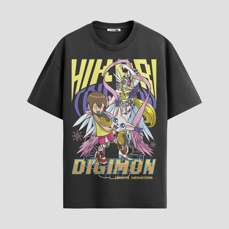 Playera urbana de anime y gaming ExtraLife MX, corte Standard Fit unisex ligero y transpirable en color Deep Black y Pure White, ropa de uso diario para gym y casual.