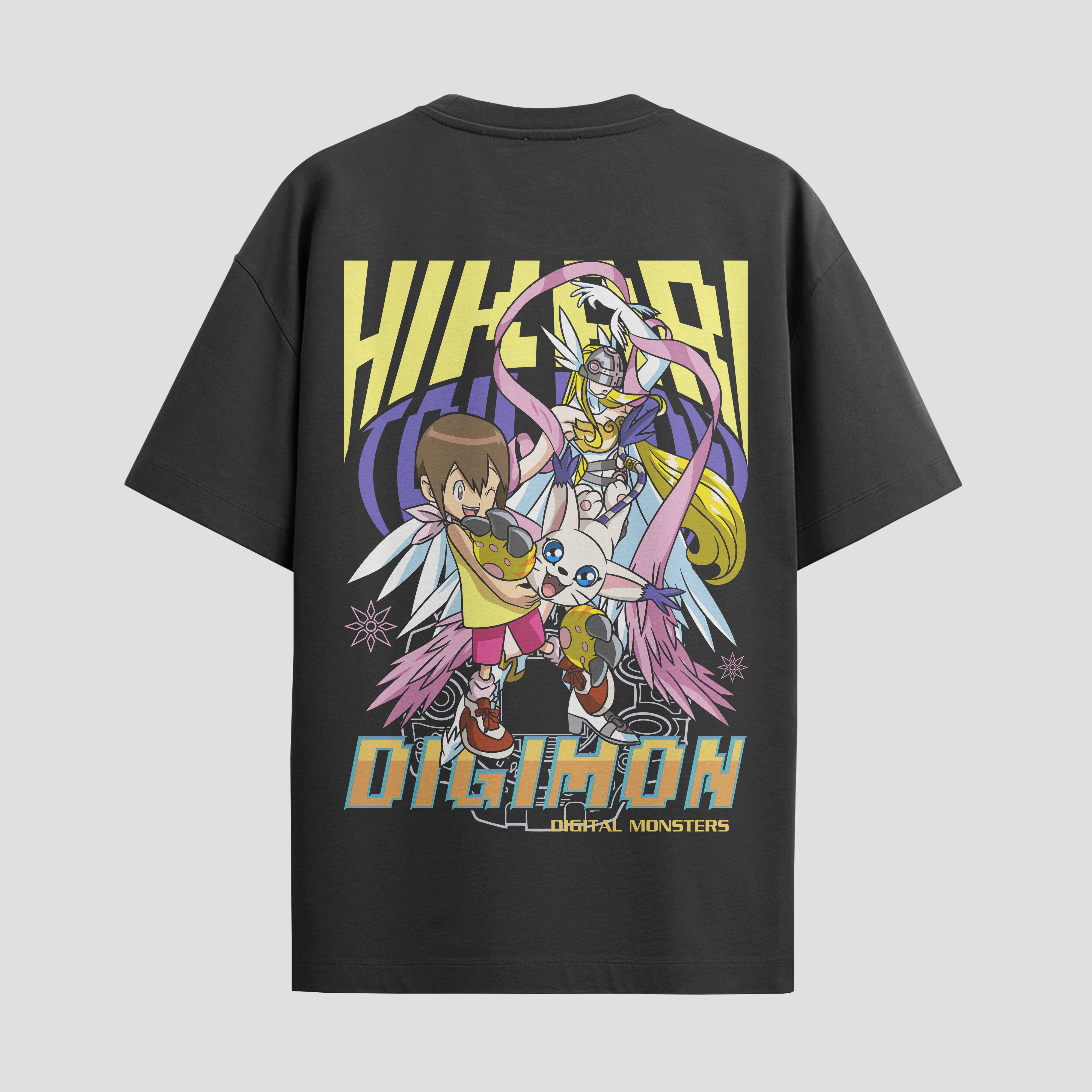 Playera urbana de anime y gaming ExtraLife MX, corte Standard Fit unisex ligero y transpirable en color Deep Black y Pure White, ropa de uso diario para gym y casual.