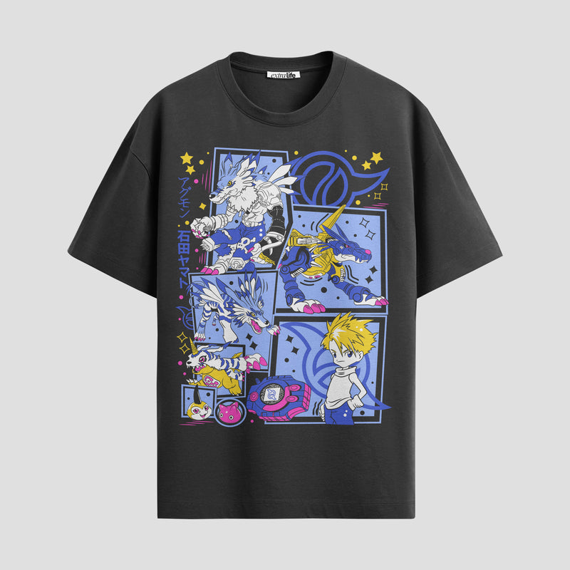 Playera urbana de anime y gaming ExtraLife MX, corte Standard Fit unisex ligero y transpirable en color Deep Black y Pure White, ropa de uso diario para gym y casual.