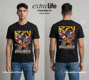 El Mundo Digital | Digimon Izzy X Tentomon #01311 - Playera Standard Fit | Deep Black - Foto en modelo