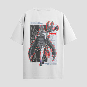 Playera urbana de anime y gaming ExtraLife MX, corte Standard Fit unisex ligero y transpirable en color Deep Black y Pure White, ropa de uso diario para gym y casual.